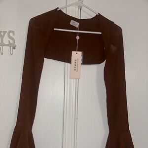 Oh Polly Chocolate Brown Bolero